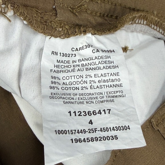Lee Womens Brown Comfort Waistband Cargo Shorts Size 4 Stretch New - Picture 5 of 15